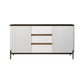 Sideboard da pranzo a 2 porte in stile glam con cassetti per soggiorno