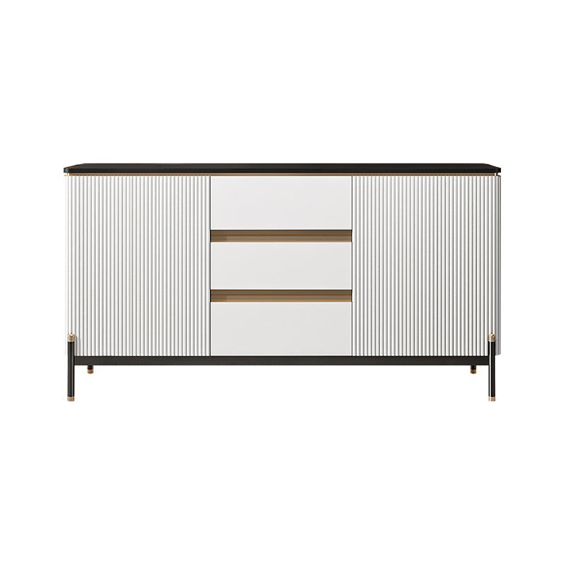 Sideboard da pranzo a 2 porte in stile glam con cassetti per soggiorno