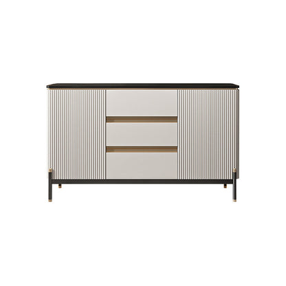 Sideboard da pranzo a 2 porte in stile glam con cassetti per soggiorno