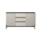 Sideboard da pranzo a 2 porte in stile glam con cassetti per soggiorno