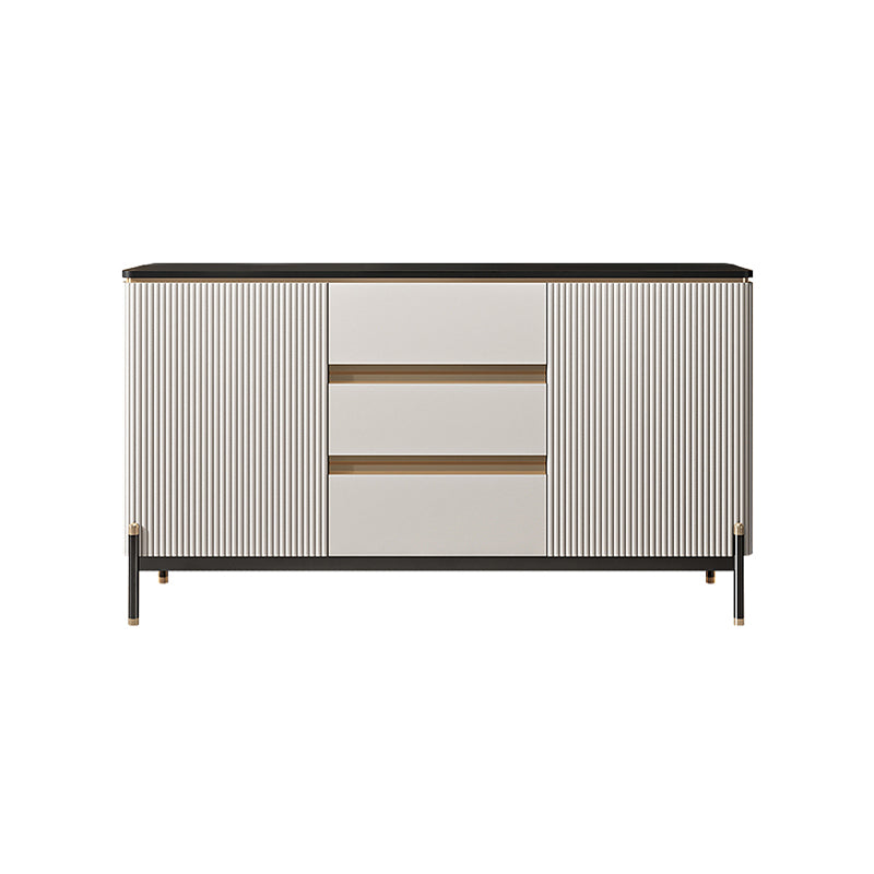 Sideboard da pranzo a 2 porte in stile glam con cassetti per soggiorno