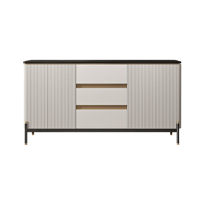 Sideboard da pranzo a 2 porte in stile glam con cassetti per soggiorno