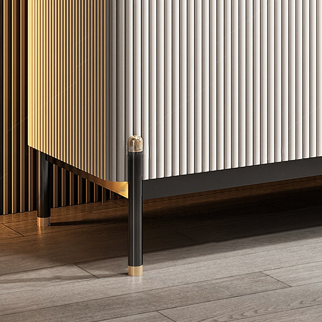 Sideboard da pranzo a 2 porte in stile glam con cassetti per soggiorno