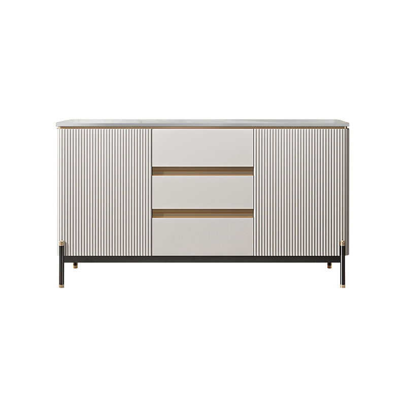 Sideboard da pranzo a 2 porte in stile glam con cassetti per soggiorno