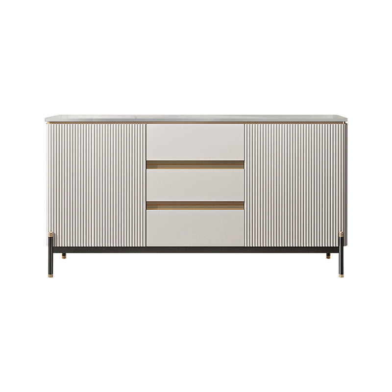 Sideboard da pranzo a 2 porte in stile glam con cassetti per soggiorno