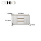 Sideboard da pranzo a 2 porte in stile glam con cassetti per soggiorno