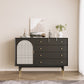 Wooden Rectangle Storage Sideboard Luxury Cabinet with Drawers and Doors Black Clearhalo 'buffet_sideboard' 'Buffets & Sideboards' 'furn' 'furn_buffet_sideboard' 'Furniture' 'Kitchen & Dining Furniture' 5158969