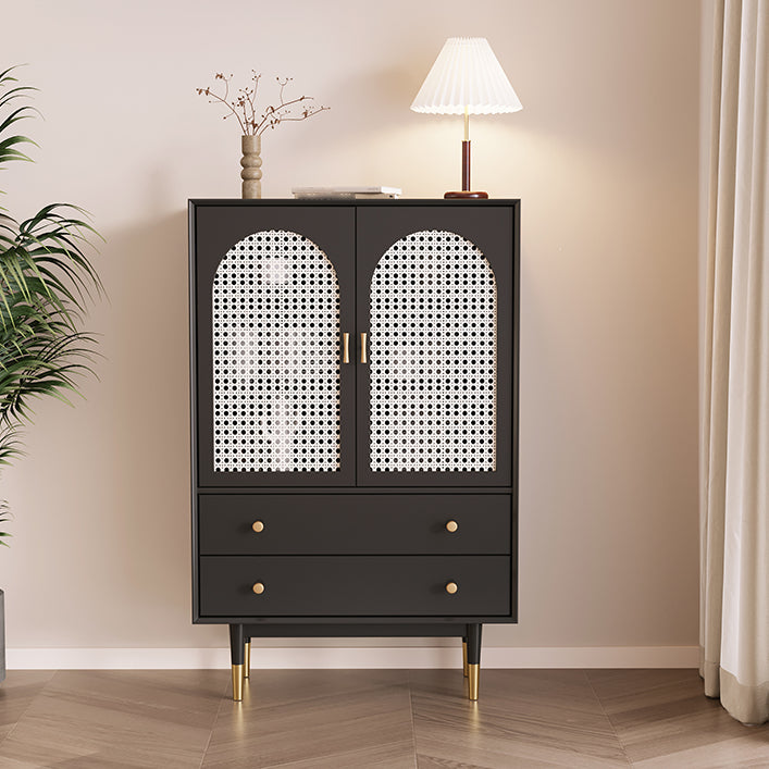 Wooden Rectangle Storage Sideboard Luxury Cabinet with Drawers and Doors Black Clearhalo 'buffet_sideboard' 'Buffets & Sideboards' 'furn' 'furn_buffet_sideboard' 'Furniture' 'Kitchen & Dining Furniture' 5158971