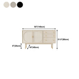 Wooden Rectangle Storage Sideboard Luxury Cabinet with Drawers and Doors Clearhalo 'buffet_sideboard' 'Buffets & Sideboards' 'furn' 'furn_buffet_sideboard' 'Furniture' 'Kitchen & Dining Furniture' 5158987