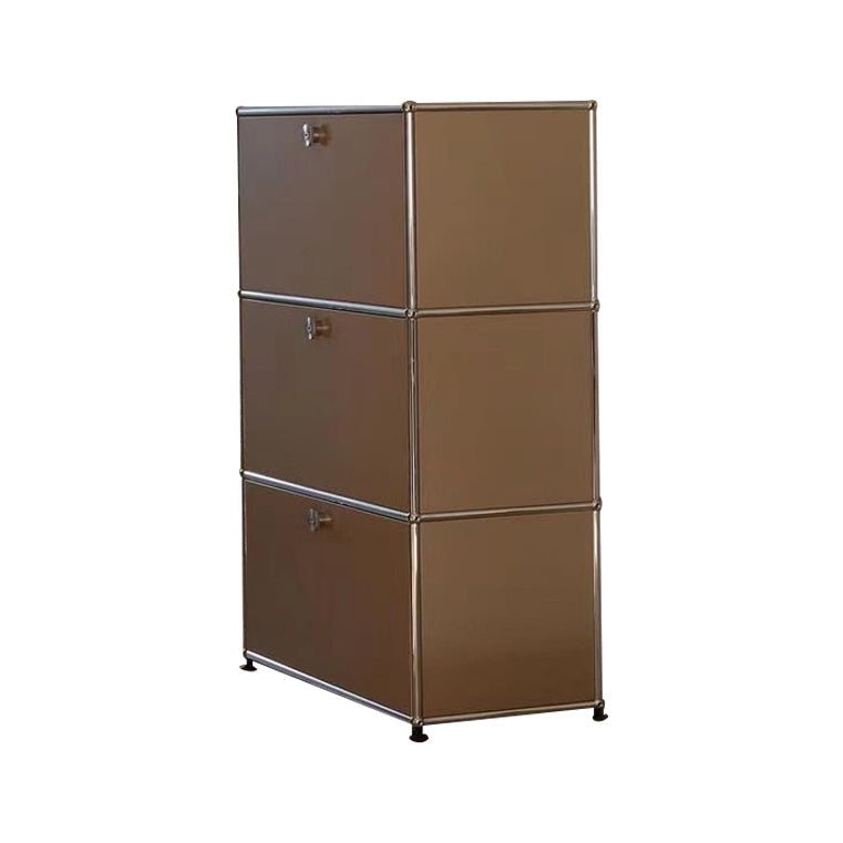 Aparador de acero inoxidable aparador de comedor de estilo moderno con gabinete de bloqueo