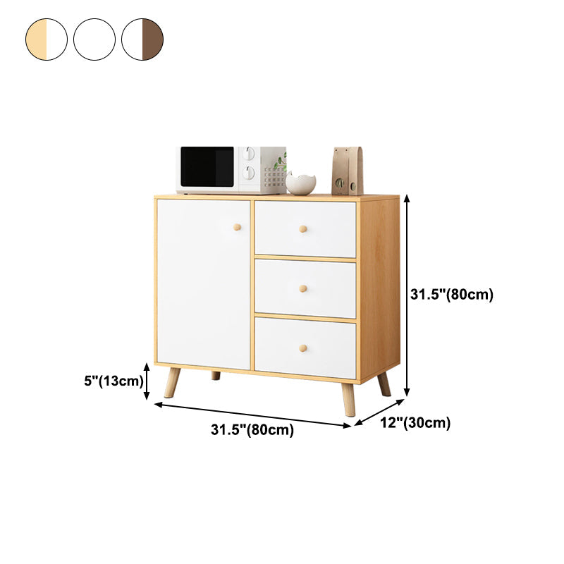 Contemporary Style Sideboard Engineered Wood Dining Sideboard with Storage Clearhalo 'buffet_sideboard' 'Buffets & Sideboards' 'furn' 'furn_buffet_sideboard' 'Furniture' 'Kitchen & Dining Furniture' 5159055