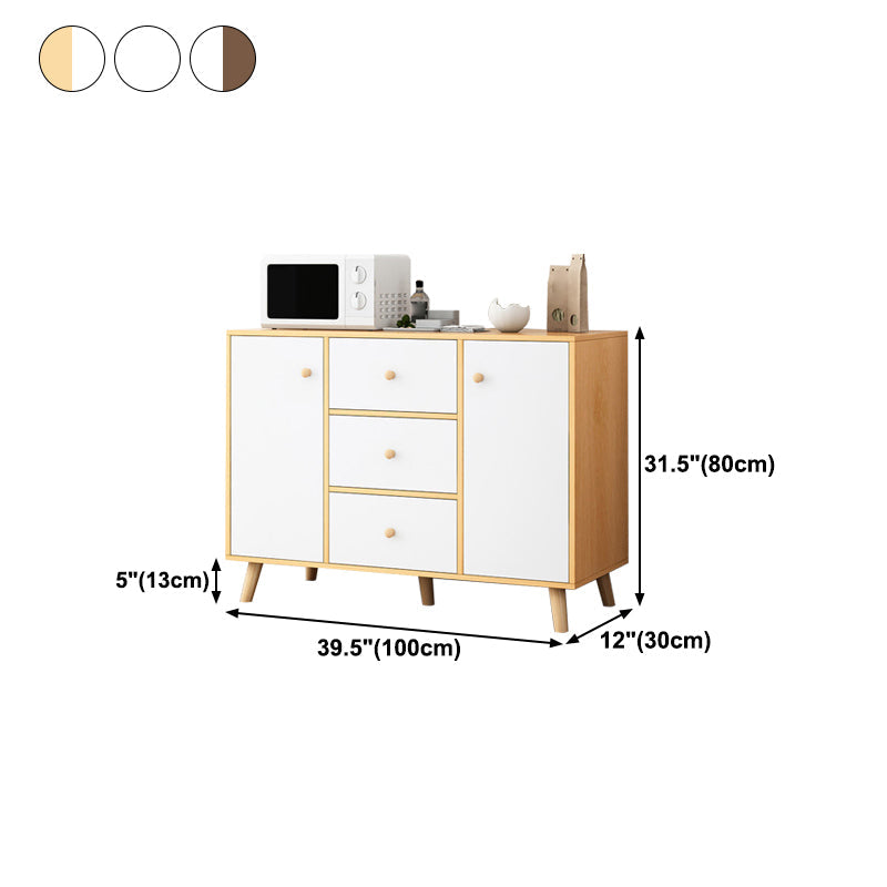 Contemporary Style Sideboard Engineered Wood Dining Sideboard with Storage Clearhalo 'buffet_sideboard' 'Buffets & Sideboards' 'furn' 'furn_buffet_sideboard' 'Furniture' 'Kitchen & Dining Furniture' 5159056