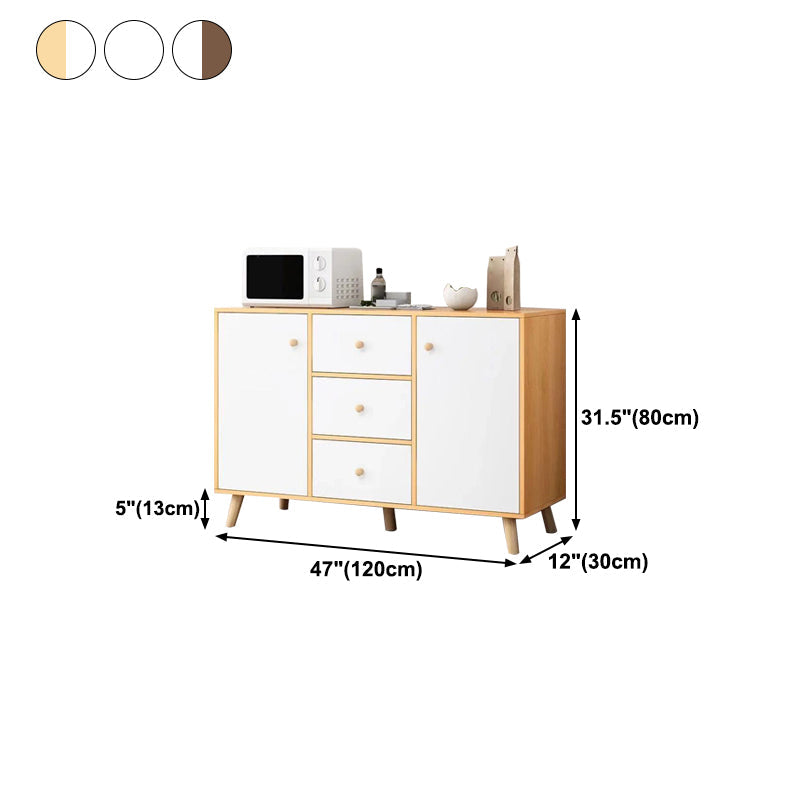 Contemporary Style Sideboard Engineered Wood Dining Sideboard with Storage Clearhalo 'buffet_sideboard' 'Buffets & Sideboards' 'furn' 'furn_buffet_sideboard' 'Furniture' 'Kitchen & Dining Furniture' 5159057