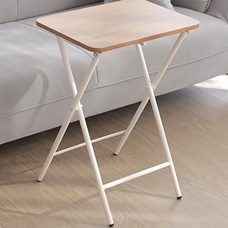 Foldable Office Desk Contemporary Style Writing Desk for Home and Office 24"L x 18"W x 29"H White-Brown Clearhalo 'furn' 'furn_office_desk' 'Furniture' 'Office Desks' 'Office Furniture' 'office_desk' 5159119