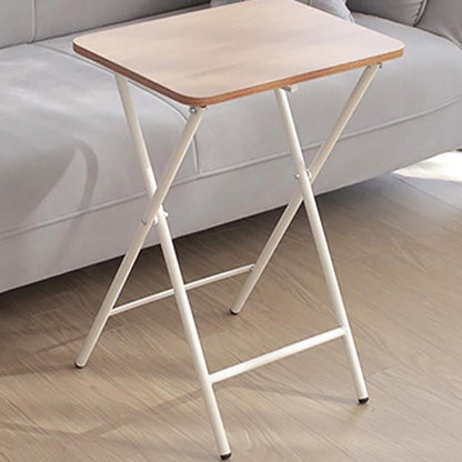 Foldable Office Desk Contemporary Style Writing Desk for Home and Office 24"L x 18"W x 29"H White-Brown Clearhalo 'furn' 'furn_office_desk' 'Furniture' 'Office Desks' 'Office Furniture' 'office_desk' 5159119