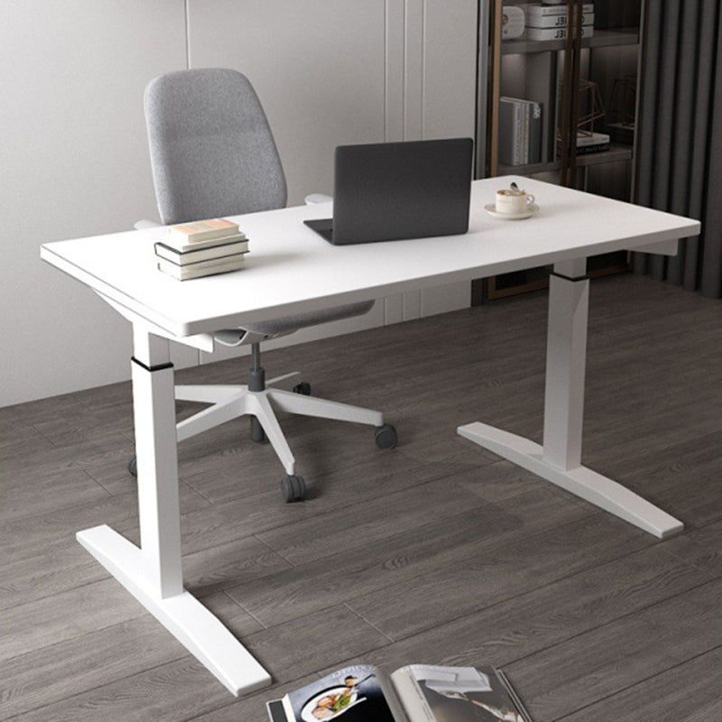 Contemporary Style Engineered Wood Office Desk Rectangle Standing Desk White Clearhalo 'furn' 'furn_office_desk' 'Furniture' 'Office Desks' 'Office Furniture' 'office_desk' 5159128