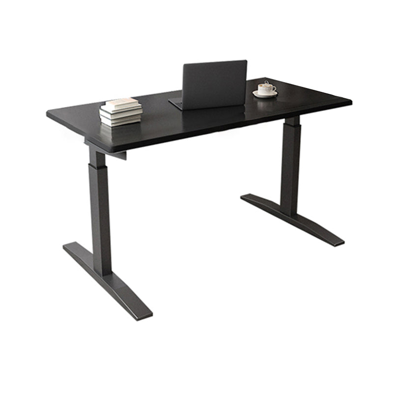 Contemporary Style Engineered Wood Office Desk Rectangle Standing Desk Black Clearhalo 'furn' 'furn_office_desk' 'Furniture' 'Office Desks' 'Office Furniture' 'office_desk' 5159131
