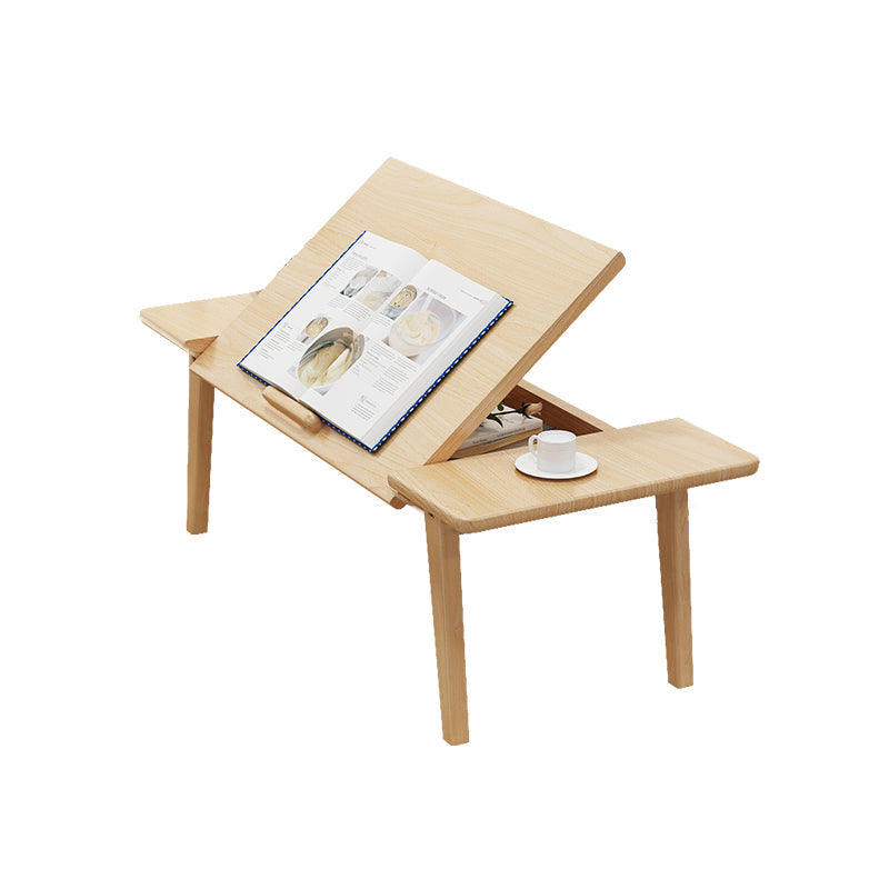 Modern Rectangular Writing Desk Solid Wood Folding Office Desk for Home 31"L x 14"W x 11"H Natural Clearhalo 'furn' 'furn_office_desk' 'Furniture' 'Office Desks' 'Office Furniture' 'office_desk' 5159158