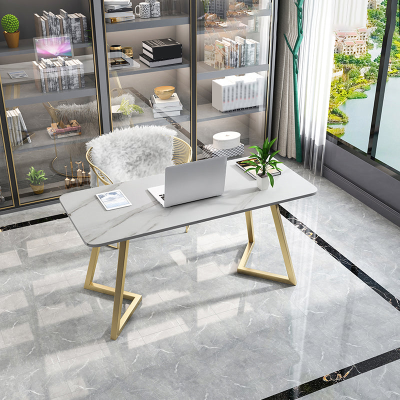 Modern Rectangular Writing Desk Sintered Stone Office Desk for Home Clearhalo 'furn' 'furn_office_desk' 'Furniture' 'Office Desks' 'Office Furniture' 'office_desk' 5159186