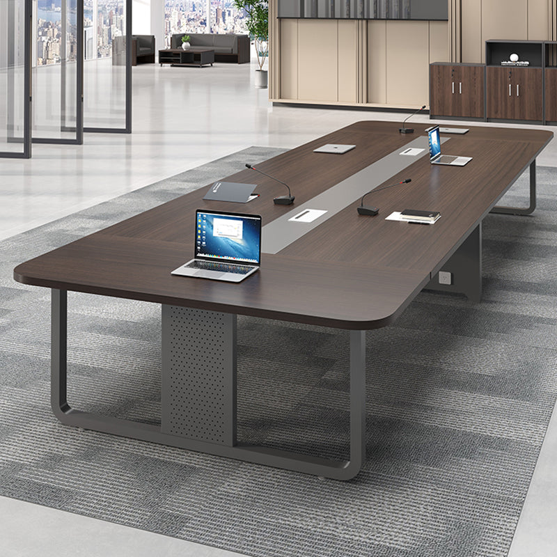 Manufactured Wood Rectangular Desk Modern Cable Management Office Desk Clearhalo 'furn' 'furn_office_desk' 'Furniture' 'Office Desks' 'Office Furniture' 'office_desk' 5159232