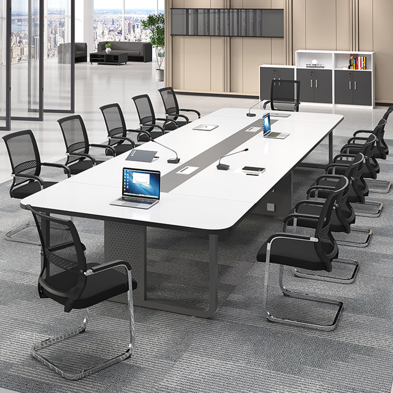 Manufactured Wood Rectangular Desk Modern Cable Management Office Desk Clearhalo 'furn' 'furn_office_desk' 'Furniture' 'Office Desks' 'Office Furniture' 'office_desk' 5159240