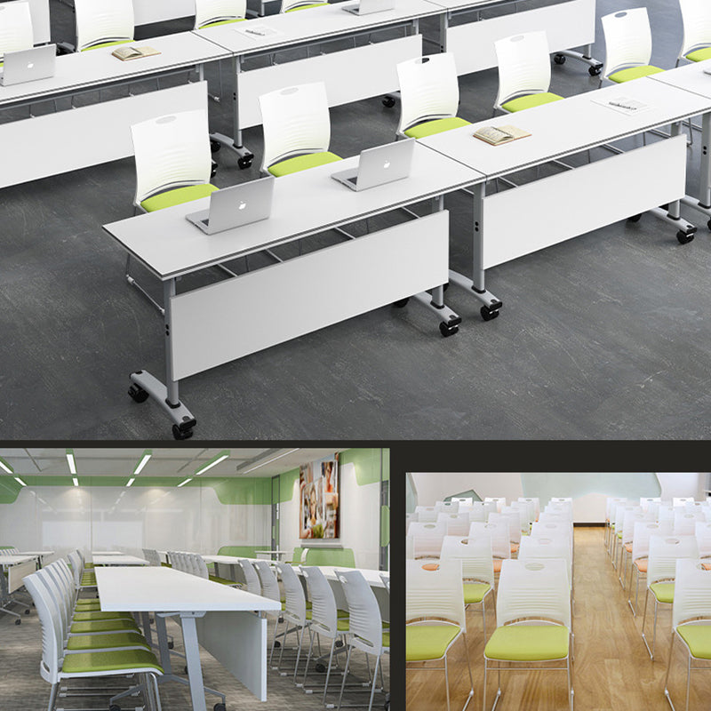 Silla de conferencia de marco de acero plateado silla de soporte lumbar lumbar