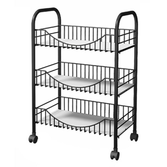 Modern Steel Bookcase with Wheels Open Bookshelf for any Room