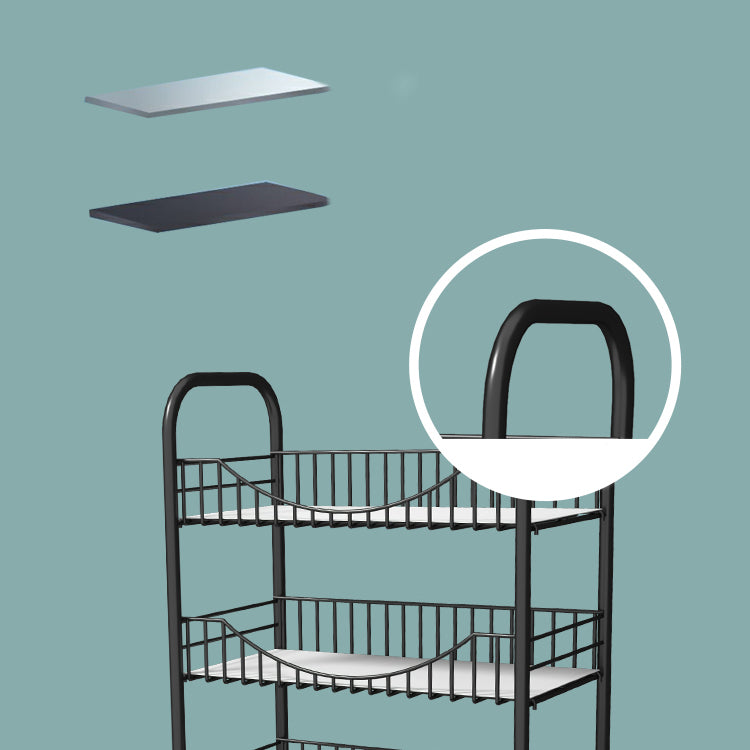 Modern Steel Bookcase with Wheels Open Bookshelf for any Room