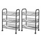Modern Steel Bookcase with Wheels Open Bookshelf for any Room