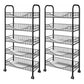 Modern Steel Bookcase with Wheels Open Bookshelf for any Room