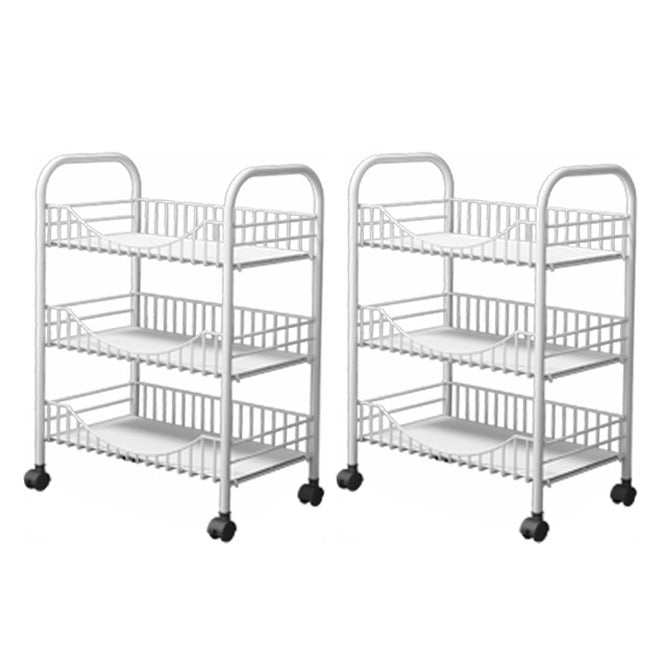 Modern Steel Bookcase with Wheels Open Bookshelf for any Room