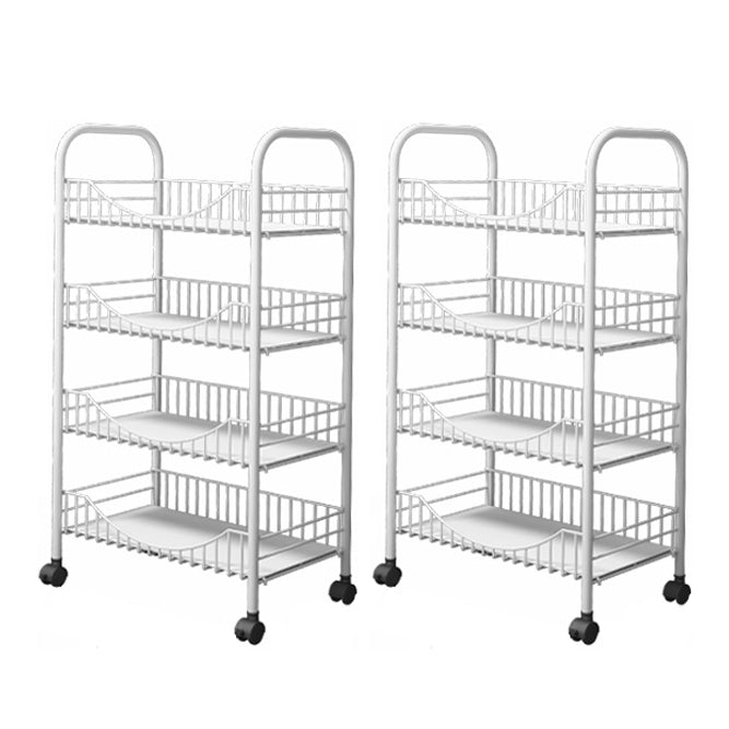 Modern Steel Bookcase with Wheels Open Bookshelf for any Room