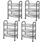 Modern Steel Bookcase with Wheels Open Bookshelf for any Room