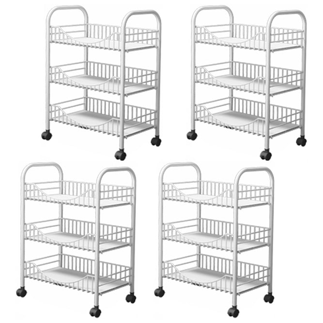 Modern Steel Bookcase with Wheels Open Bookshelf for any Room