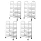 Modern Steel Bookcase with Wheels Open Bookshelf for any Room