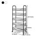 Modern Steel Bookcase with Wheels Open Bookshelf for any Room