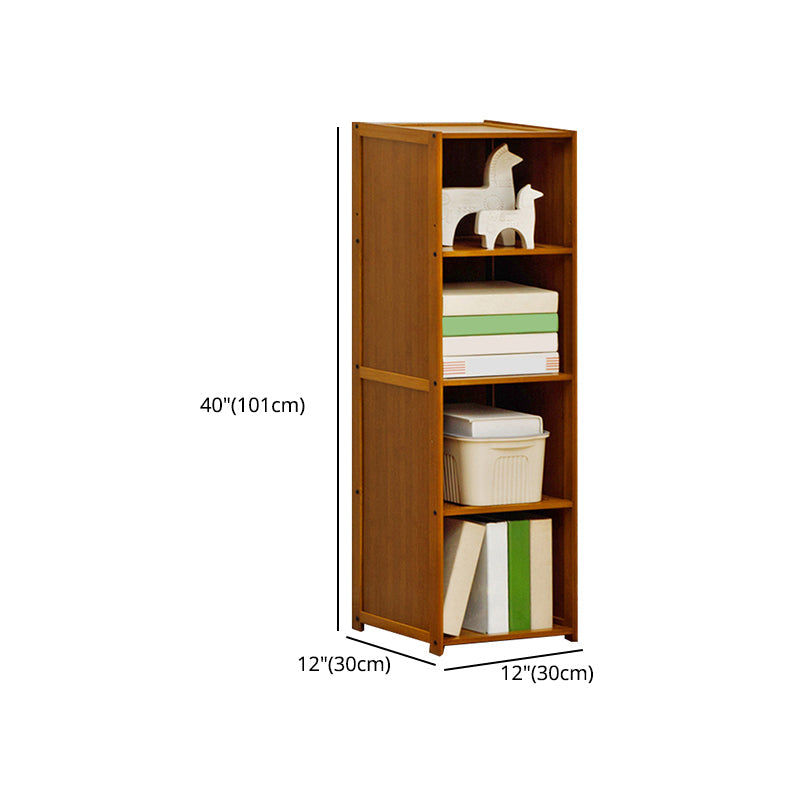 Modern Style Bookshelf Standard Closed Back Wooden Bookcase for Home