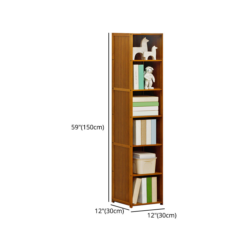 Modern Style Bookshelf Standard Closed Back Wooden Bookcase for Home
