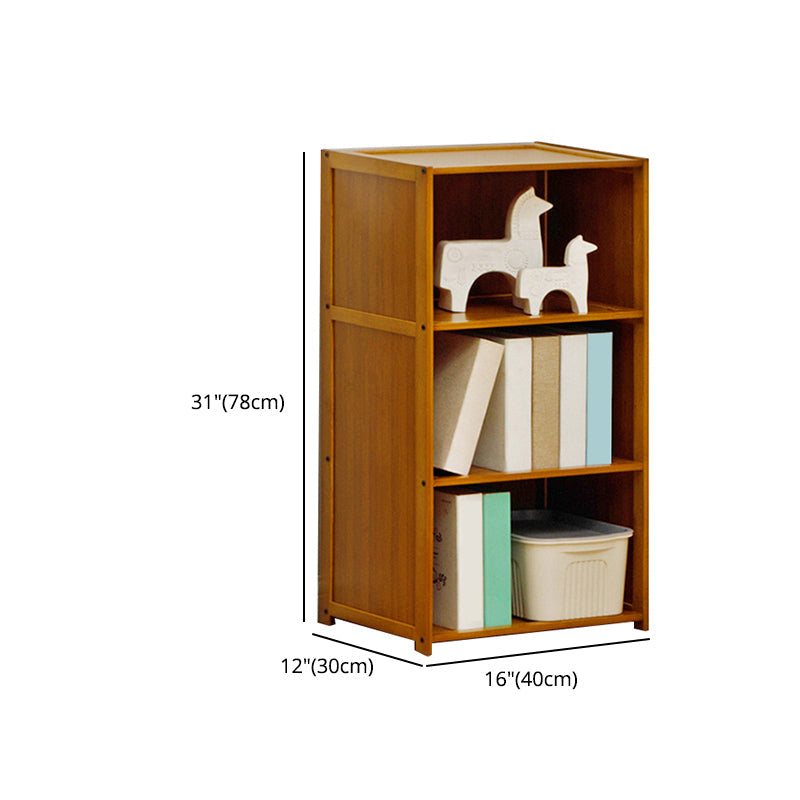 Modern Style Bookshelf Standard Closed Back Wooden Bookcase for Home