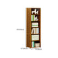 Modern Style Bookshelf Standard Closed Back Wooden Bookcase for Home
