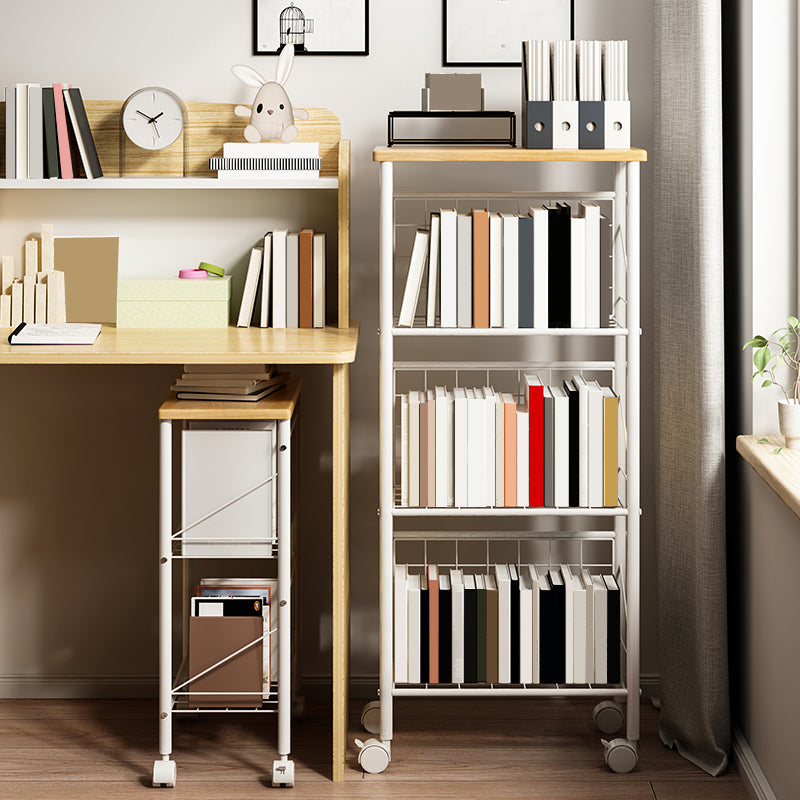 Modern Etagere Bookshelf Open Back Bookcase for Home With Shelves