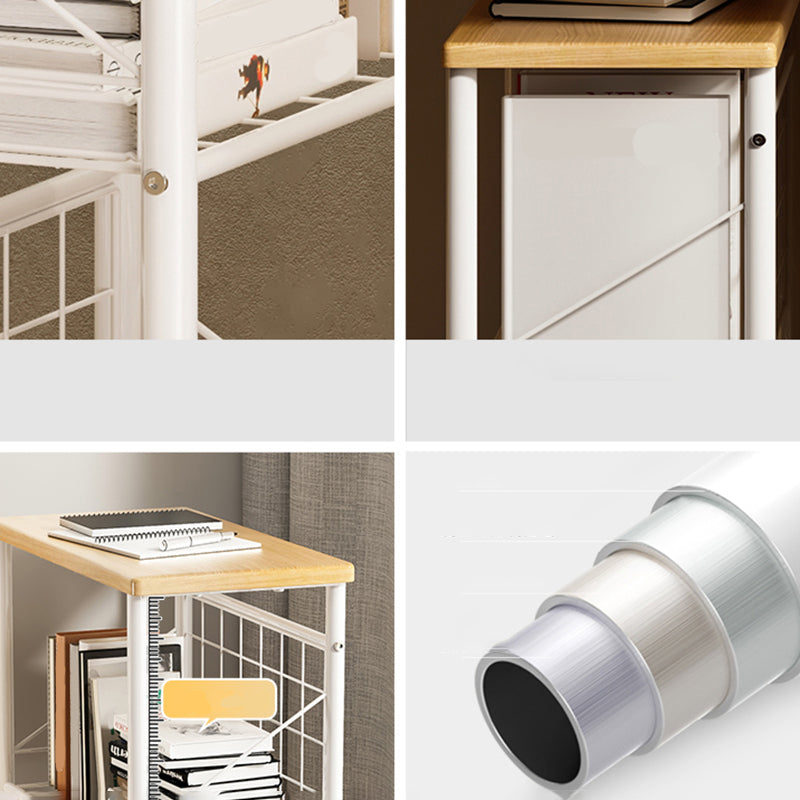 Modern Etagere Bookshelf Open Back Bookcase for Home With Shelves