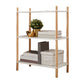 Modern Etagere Bookshelf Open Back Bookcase for Home With Shelves
