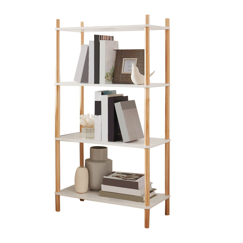 Modern Etagere Bookshelf Open Back Bookcase for Home With Shelves