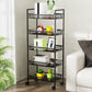 Modern Etagere Bookshelf Open Back Bookcase for Home With Shelves