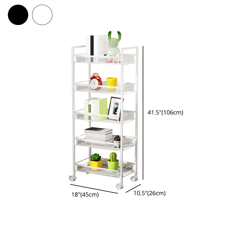 Modern Etagere Bookshelf Open Back Bookcase for Home With Shelves
