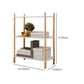 Modern Etagere Bookshelf Open Back Bookcase for Home With Shelves