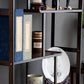 Espresso Shelf Bookcase with Doors Open Back Bookshelf for Office