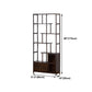 Espresso Shelf Bookcase with Doors Open Back Bookshelf for Office