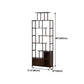Espresso Shelf Bookcase with Doors Open Back Bookshelf for Office